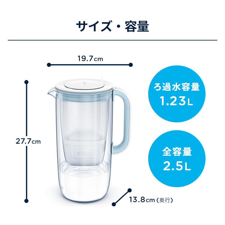 BRITA（ブリタ） 浄水器 公式 ポット型浄水器 グラスジャグ ライト