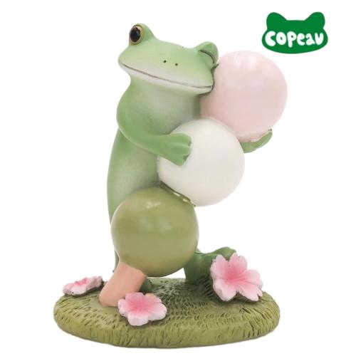 カエルのコポー　桜セット Copeau【コポー】桜3色だんごのカエル/フィギュア・カエル（ラッピング