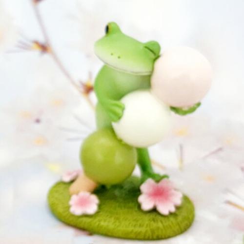 Copeau【コポー】桜3色だんごのカエル/フィギュア・カエル（ラッピング
