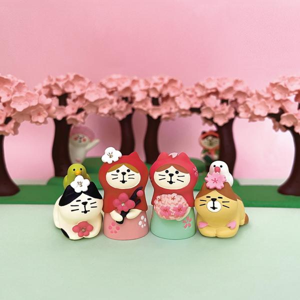 デコレ コンコンブル 猫雛 桜 和服 はいから あまおう大福 花見酒 ごろ寝 春 DECOLE（デコレ） 猫雛(さくら) 桜うららかひなまつり コンコンブル