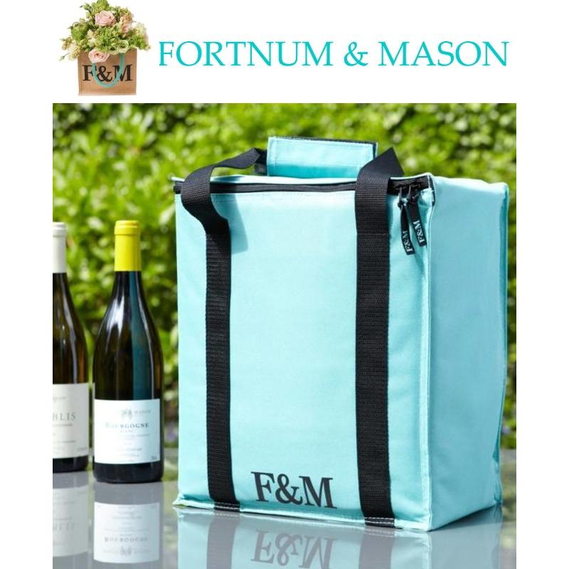 フォートナム&メイソン/Fortnum & Mason ナイルグリーンLクールバッグ(中仕切り取り外し可能)/クーラーバッグ/Fortnum