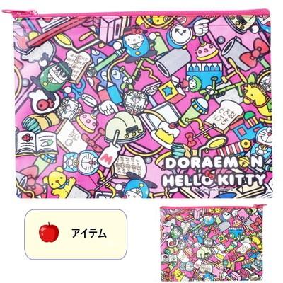 sanrio（サンリオ） ドラえもんxハローキティ コラボ☆フラットポーチ