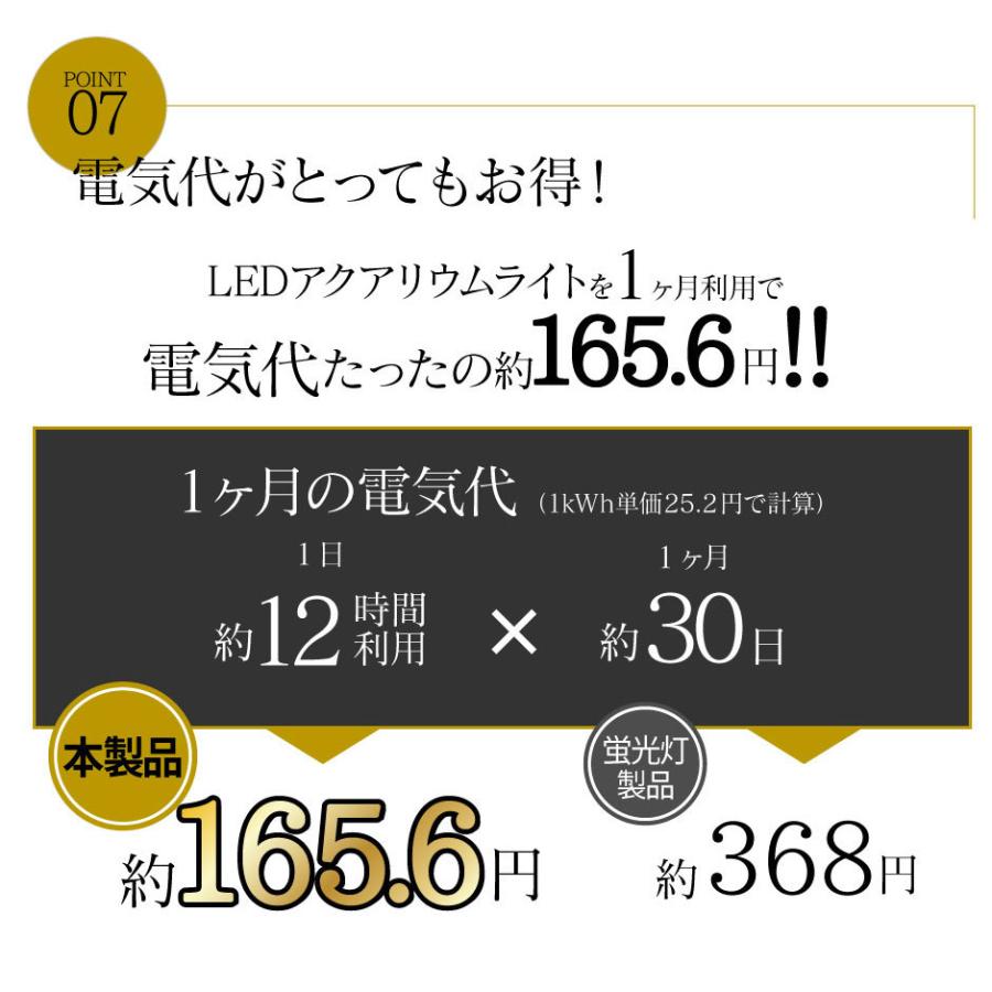 LED 水槽 アクアリウムライト 水槽ライト 60cm〜75cm 22W 1100lm 水槽