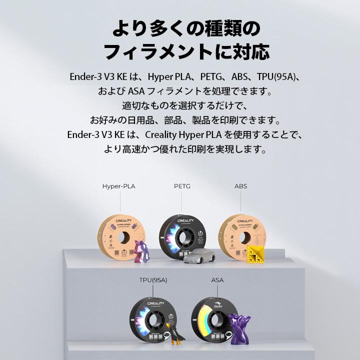 Creality Ender3 V3 KE 3Dプリンター 印刷 速度500mm/s 本体 家庭用
