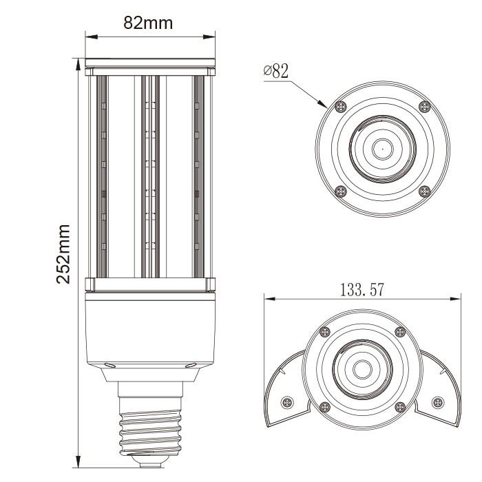 LED電球 コーンライト 水銀灯 E26 E39 175W 相当 電球色 昼白色 LBG180D45 ビームテック | Beamtec | 05