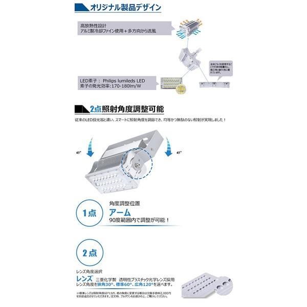 LED投光器 100W 投光器 LED 屋外 看板 駐車場 倉庫 工場 作業灯 防犯灯 LED高天井用照明器具 LEP100 ビームテック | Beamtec | 07