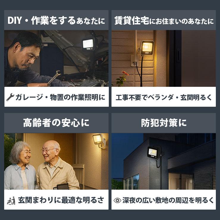 LED投光器 電球色 昼光色 黒 白 10W IP65 屋内 屋外 防塵 耐塵 防水 | Beamtec | 13