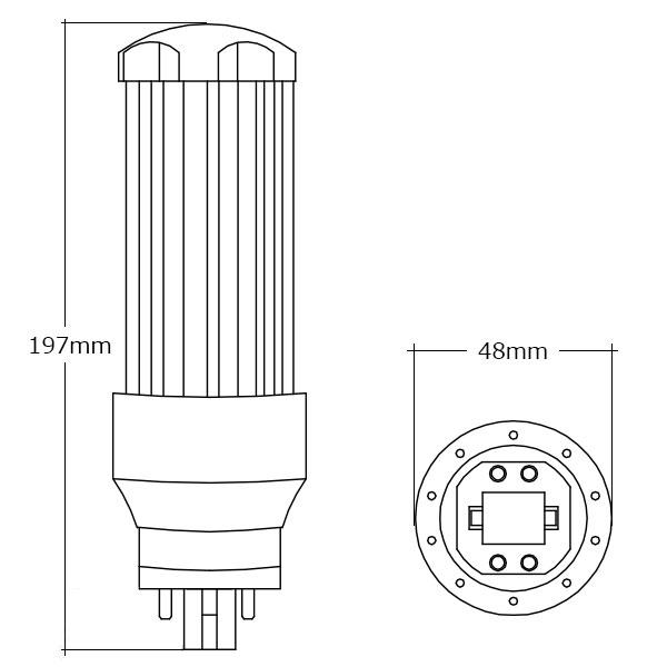 LED 蛍光灯 GX24q 電源内蔵 FHT コンパクト型 LED グロー式工事不要 コンパクト形蛍光ランプ LFHT24Q16A LED 電球色 LFHT24Q16Y 昼白色 | Beamtec | 03