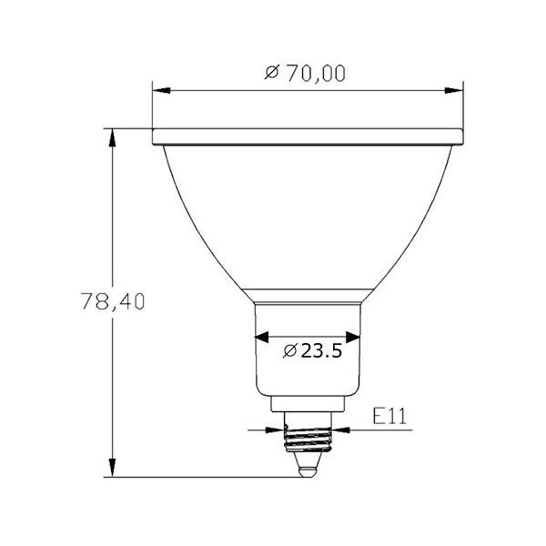 LEDスポットライト E11 70W型相当 中角30度 COBタイプ 7W JDRφ70 LS7111H 濃い電球 LS7111A LED 電球色 LS7111C 昼光色 | Beamtec | 04