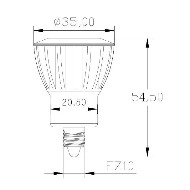 DC12V 低電圧仕様 LED 電球 EZ10 30W相当 ビーム角25度JDRΦ35 ハロゲン形 LEDスポットライト ledライト ハロゲン電球 LSB3509A LED 電球色 220lm｜brite｜03