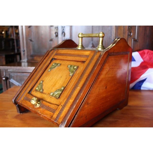 イギリスアンティーク家具 コールボックス 石炭ボックス 小物ボックス