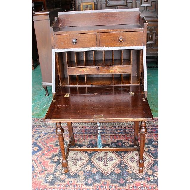 アンティーク イギリス製ライティングビューロー イギリスアンティーク ライティングビューロー デスク オーク材