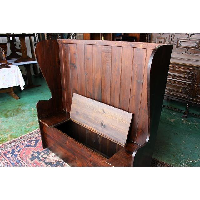 イギリスアンティーク家具 チャーチベンチ ベンチ 教会ベンチ