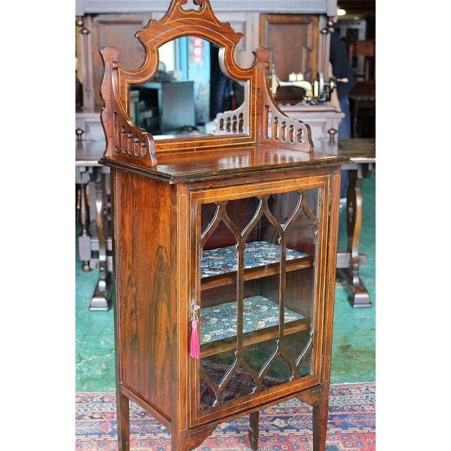 英国製アンティークキャビネット☆マホガニー、ウィリアムモリス