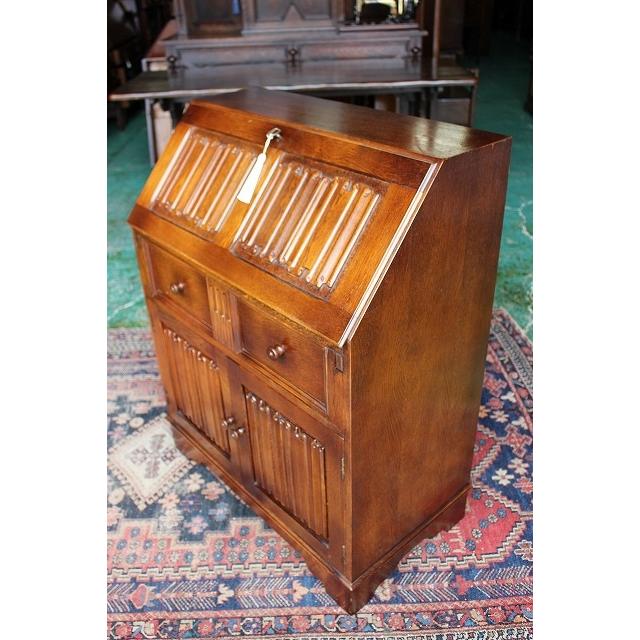 最終値下げ！イギリス　チェストつき　ビューロー　机　ミッドセンチュリー イギリスアンティーク家具 ビューロー ライティングビューロー