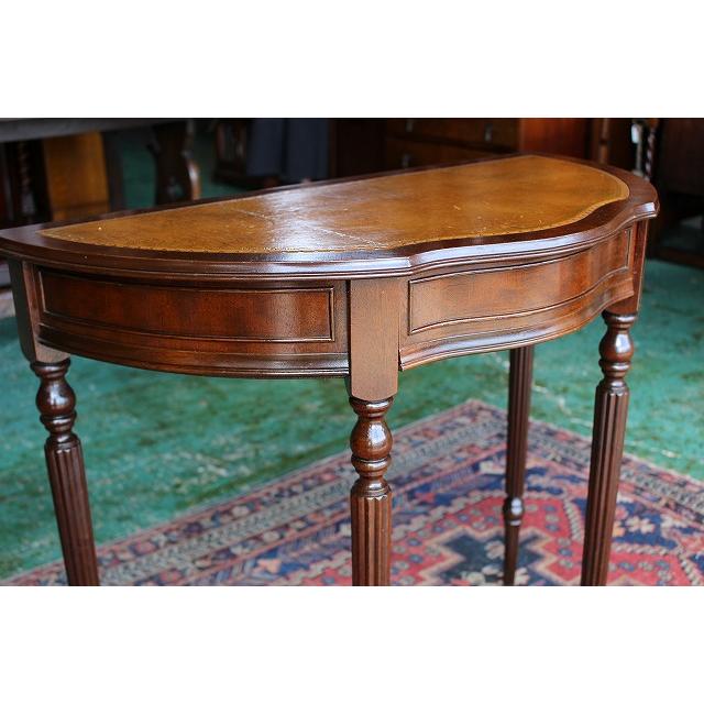 イギリスアンティーク家具 コンソールテーブル ハーフムーンテーブル