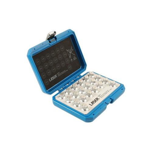 LASER-7077 ホイールロックナット外し用 ソケットセット20pc Volvo