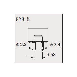 JCD100V-500WC ハロゲンランプ 口金GY9．5（ピン細・太