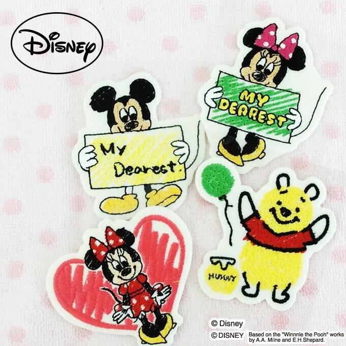 Disney ワッペン ミッキー ミニー ペイント風 大 ディズニー Disney ワッペン ミッキー ミニー ペイント風 大 ディズニー