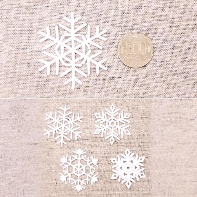 ワッペン 雪 結晶 大きい ホワイト 白 アイロン 刺繍 マーク シンプル プレゼント 服 ワンポイント かわいい｜broderie01｜03