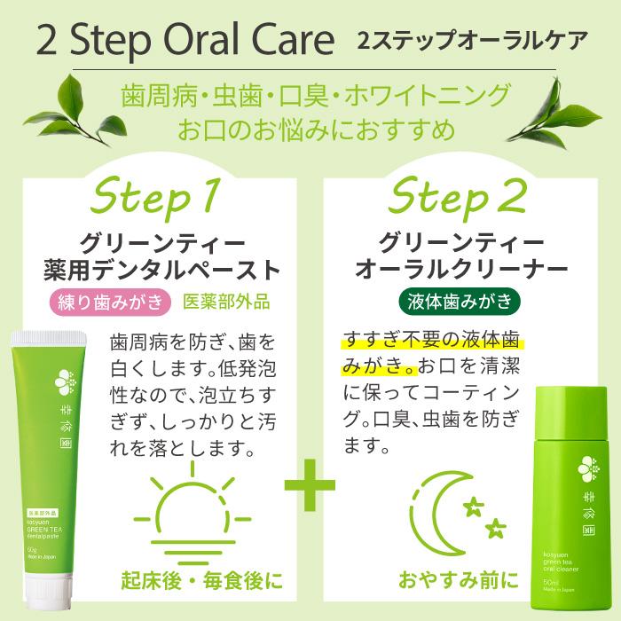 オーラルケア 歯みがき粉 グリーンティー 薬用デンタルペースト 2本