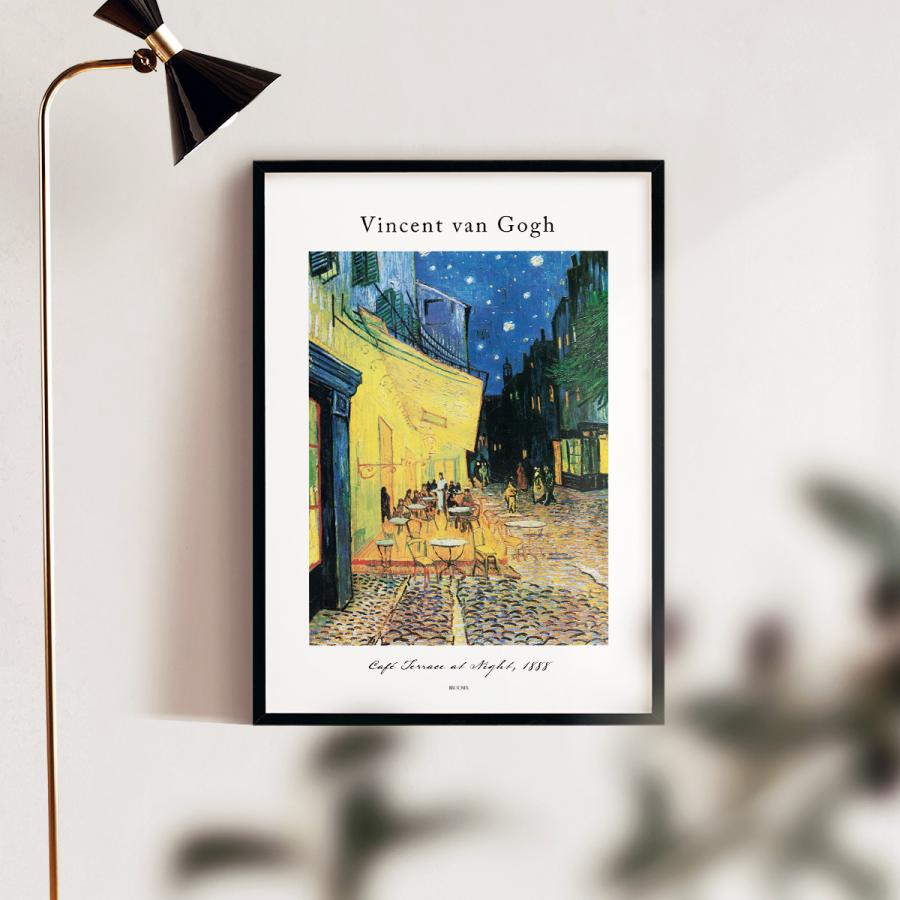 お気に入りの アートポスター ゴッホ 夜のカフェテラス おしゃれ 風景画 名画 絵画 インテリア キャンバスパネル アートパネル 特大 A1 B2 Ap1 Aynaelda Com