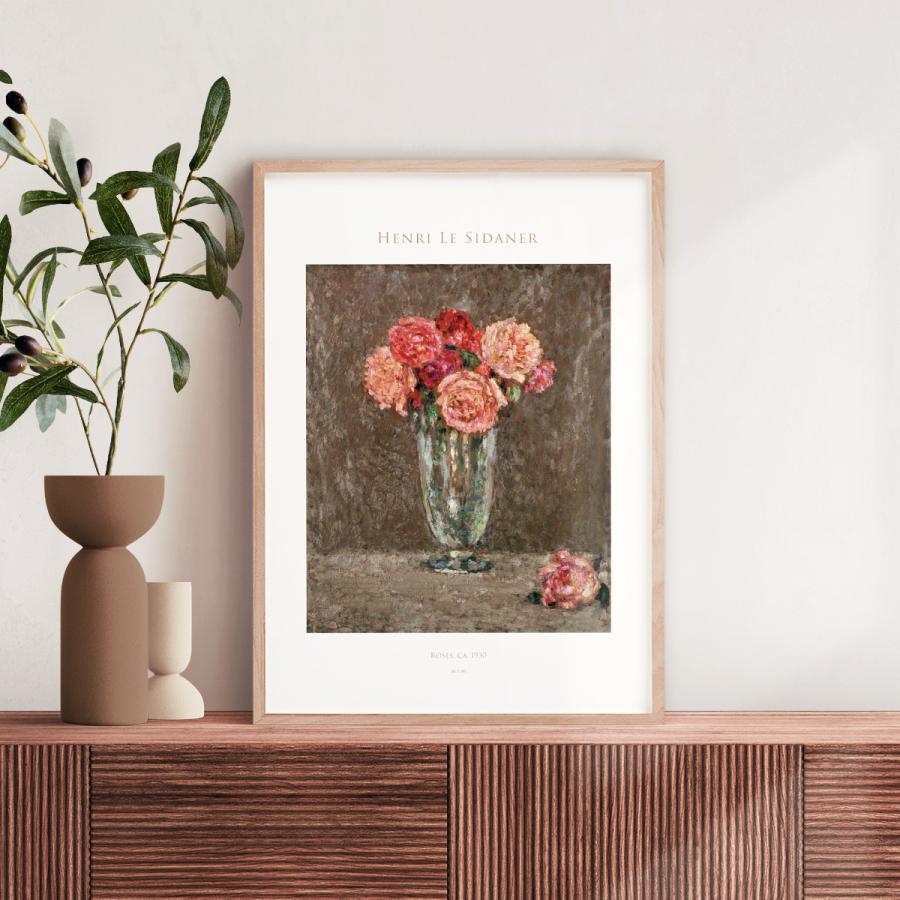 アートポスター アンリ・ル・シダネル 薔薇 バラ Roses 絵画 名画