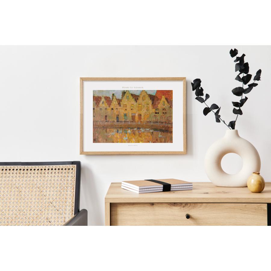 アートポスター アンリ・ル・シダネル ブルージュの家 絵画 名画 アートポスター アンリ・ル・シダネル ブルージュの家 絵画 名画