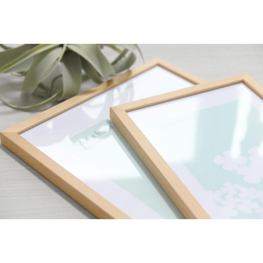 ライトグリーン 木製ポスターフレーム 天然木ポスターフレーム [B3] 364×515mm 日本製 木製 ナチュラル 額縁