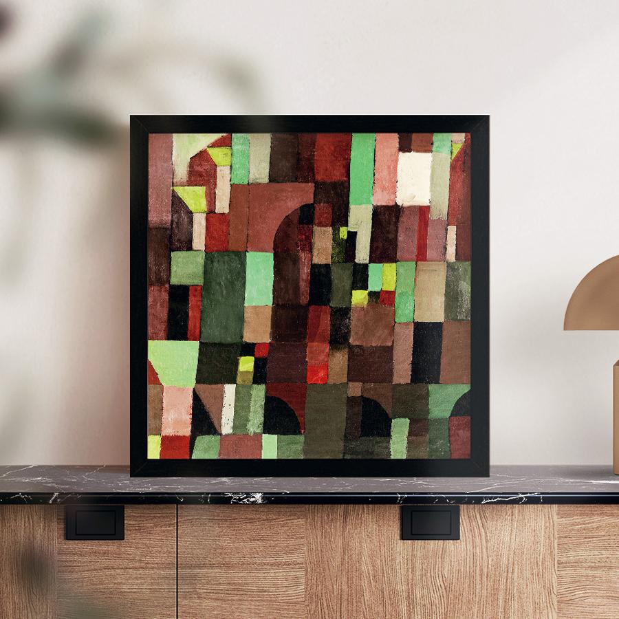 額縁付き アートポスター パウル・クレー アブストラクト 天然木