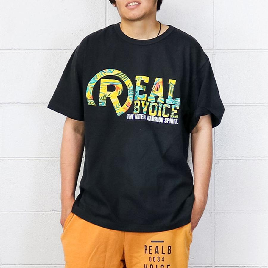 REAL B VOICE リアルビーボイス 半袖Ｔシャツ 10301-11186 ボタニカル ハイブリッド ドライ＆コットン生地 Ｔシャツ 2カラー｜bros-clothing｜10