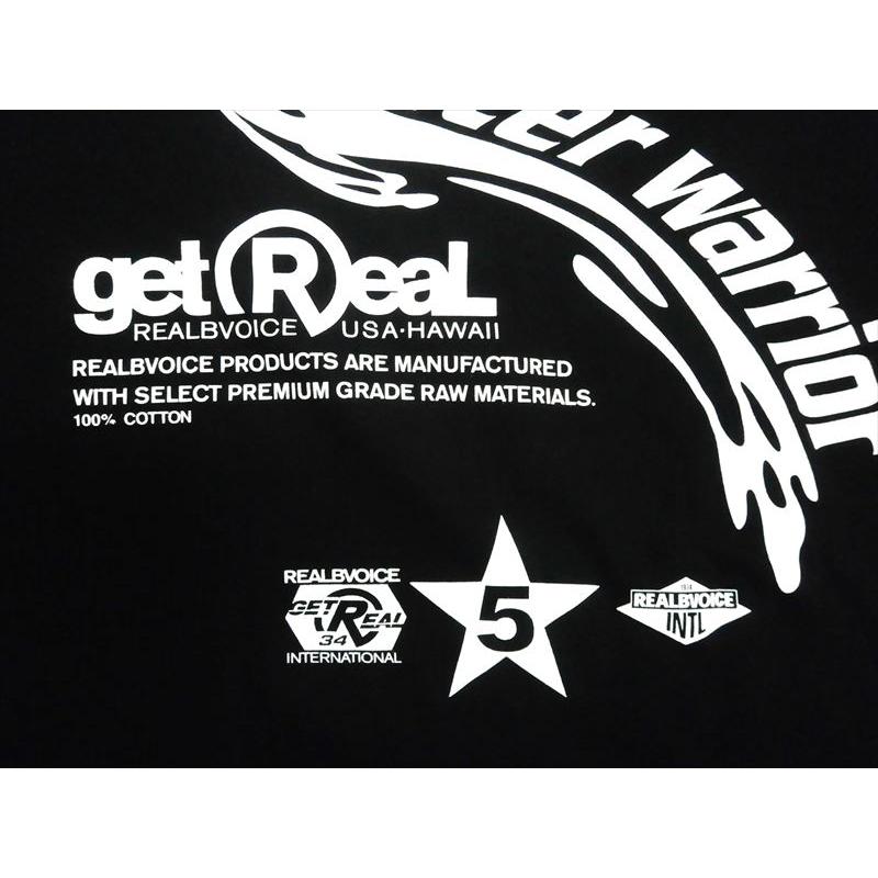 REAL B VOICE リアルビーボイス 半袖Tシャツ 10451-11854 25周年記念復刻モデル Water Warrior ゲットリアル リバイバル 5.6oz Tシャツ メンズ サーフ ブラック｜bros-clothing｜03