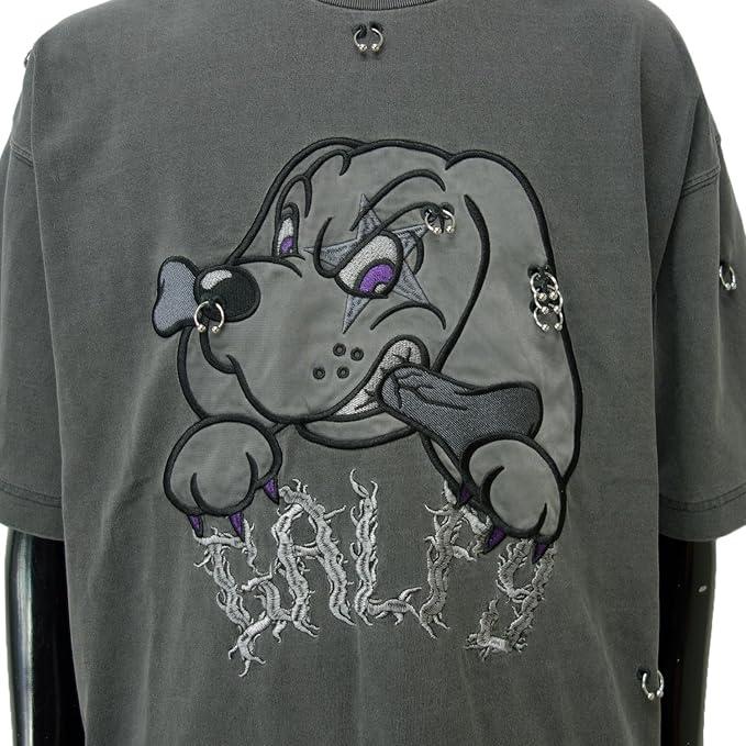GALFY（ガルフィー） 半袖Tシャツ 162028 バチバチピアス Tee