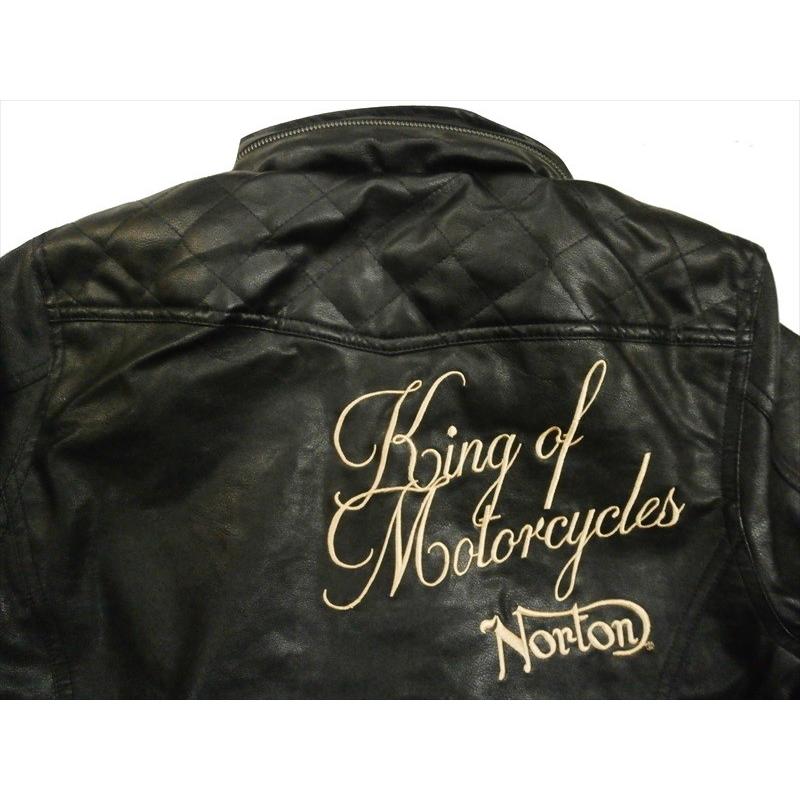 ノートン Norton ライダース 183N1601 ロゴ刺繍 PU(フェイク ノートン Norton ライダース 183N1601 ロゴ刺繍 PU(フェイク