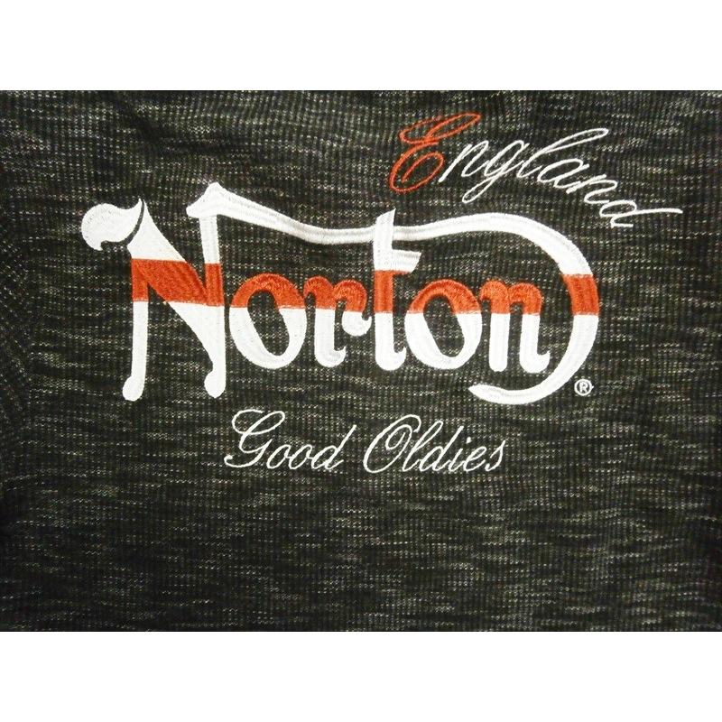 Norton ノートン・ポロシャツ 192N1209 吸水速乾 カラー ラメ 使い スキッパー W襟 半袖ポロシャツ ブラック杢｜bros-clothing｜04