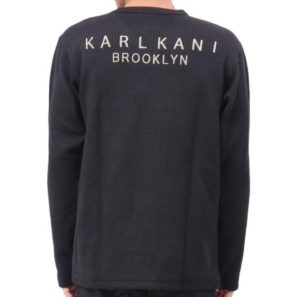 Karl Kani（カールカナイ） 長袖Tシャツ 193K1119 膨れ ジャカード V 