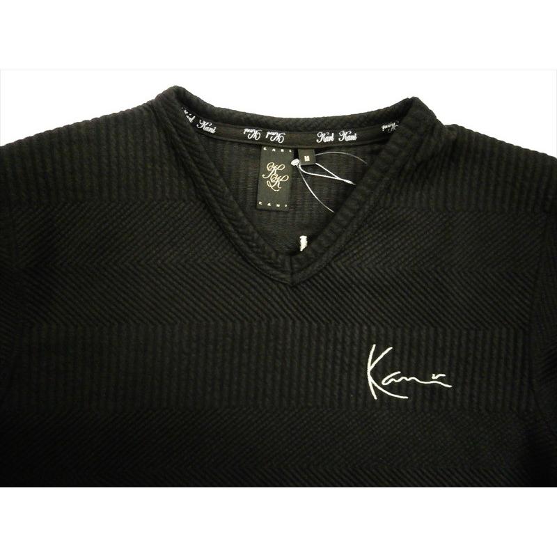 Karl Kani カールカナイ 長袖Tシャツ 193K1119 膨れ ジャカード V 