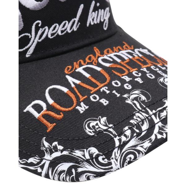 Norton ノートン 帽子 203N8700 ツバ先 モチーフ インパクト メッシュキャップ/アメカジ・バイカー ブラック