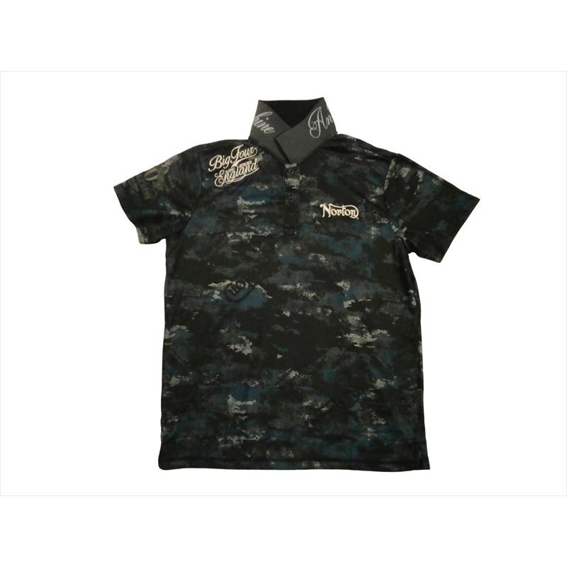 NORTON ノートン メンズ 吸汗速乾 半袖 ポロシャツ 222NN1200 カモ 総柄 メッシュ 【メール便発送】【新品】RAAR ゴルフウェア トップス 半袖シャツ 半袖ポロ ノートン（NORTON） Norton GOLF ゴルフ・ポロシャツ 222NN1200 ドライ