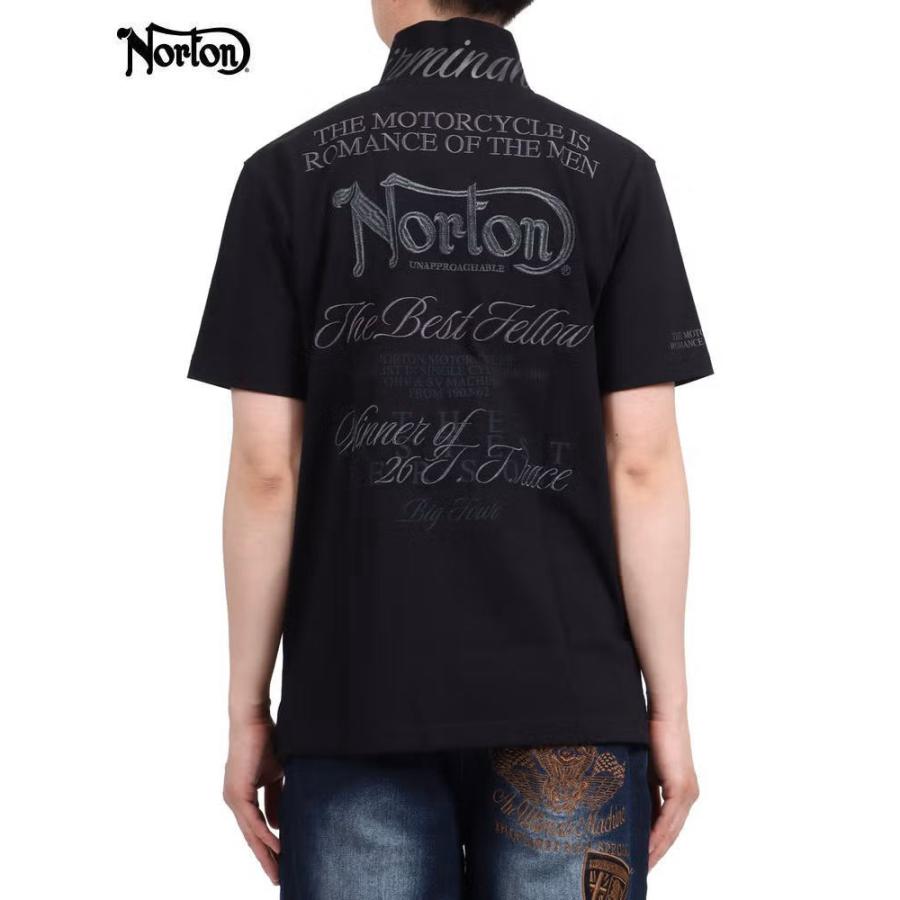 ノートン（NORTON） Norton・ポロシャツ 262N1201 同色 ラメ刺繍 半袖 