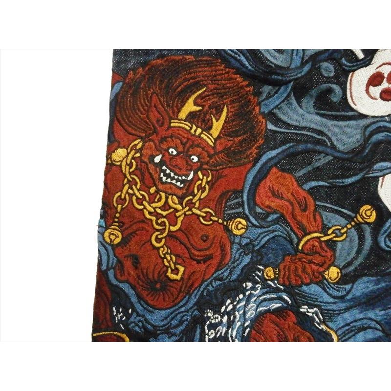 絡繰魂 からくり 和柄ジーンズ 263282 刺し子生地切替 刺繍 絡繰魂 からくり 和柄ジーンズ 263282 刺し子生地切替 刺繍