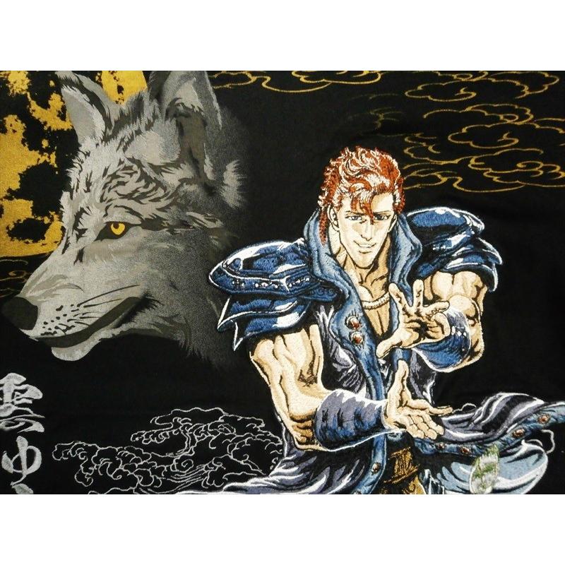 絡繰魂 北斗の拳 コラボ半袖tシャツ 2931 刺繍 プリント 雲のジュウザ 半袖ｔシャツ ブラック 2931 ブロスクロージング 通販 Yahoo ショッピング