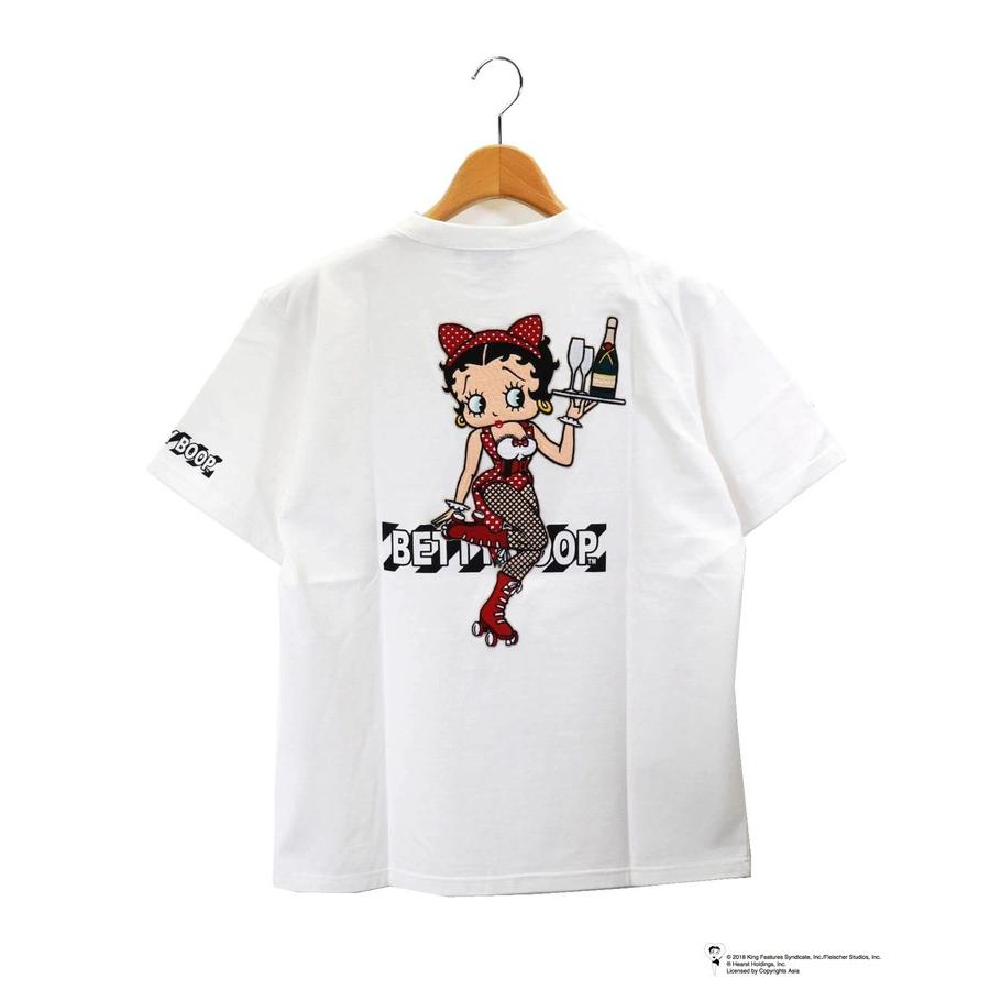 ベティブープ Lowblow Knuckle ローブローナックル コラボ半袖tシャツ 5855 刺繍 ウェイトレス ベティ 半袖ｔシャツ ホワイト 5855 ブロスクロージング 通販 Yahoo ショッピング