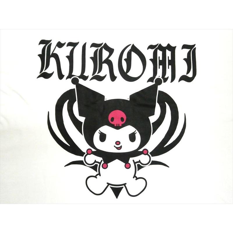 KUROMI/クロミちゃん×LOWBLOW KNUCKLE/ローブローナックル コラボ半袖Tシャツ 523070  "天使・クロミちゃん" オーバーサイズ Tシャツ ホワイト｜bros-clothing｜02