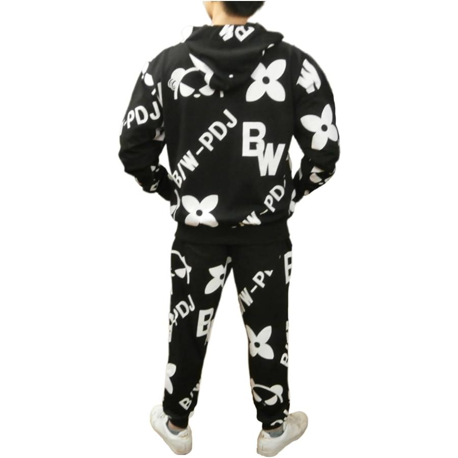 新品 パンディエスタ PANDIESTA セットアップ スウェット パーカー 黒 PANDIESTA（パンディエスタ） B/W-PDJ RELAX 上下セット ジャージ