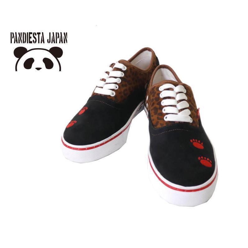 Pandiesta パンディエスタ キックス スニーカー 5416 パンダ刺繍 フェイクスエード生地切替 キャンバス デッキスニーカー レパード 5416b ブロスクロージング 通販 Yahoo ショッピング