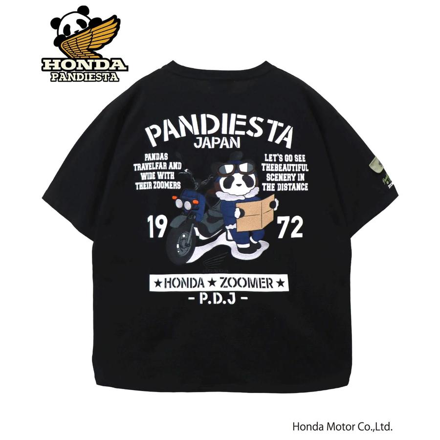 16）PANDIESTA JAPAN×ズーマー 刺繍Tシャツ ブラック 16）PANDIESTA