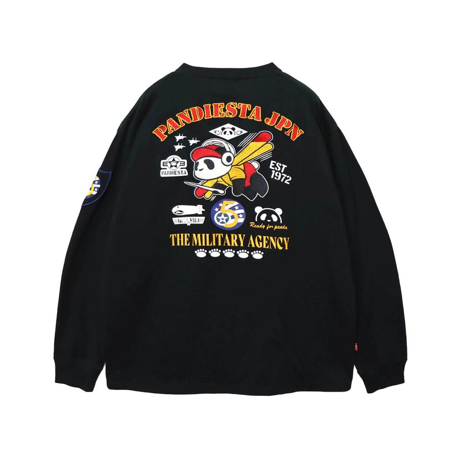 PANDIESTA モスキートパンダ ロンTee (595853) 【送料無料】パンディエスタ 長袖Tシャツ 刺繍 ワッペン PANDIESTA（パンディエスタ） 長袖Tシャツ 595853 刺繍＆プリント