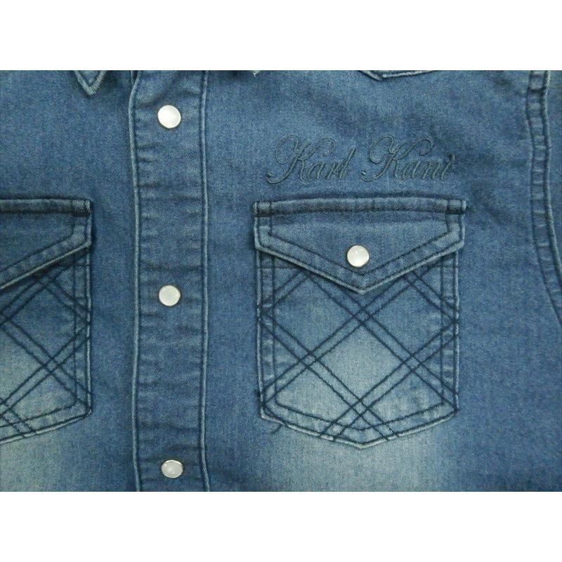 Karl Kani（カールカナイ） 長袖シャツ 63K1501 キルト入り ストレッチ 