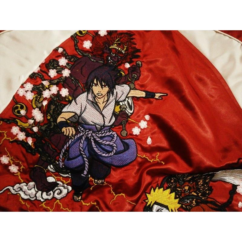 ナルト×朧(おぼろ) コラボ サテン スカジャン 華鳥風月 9001823 総刺繍